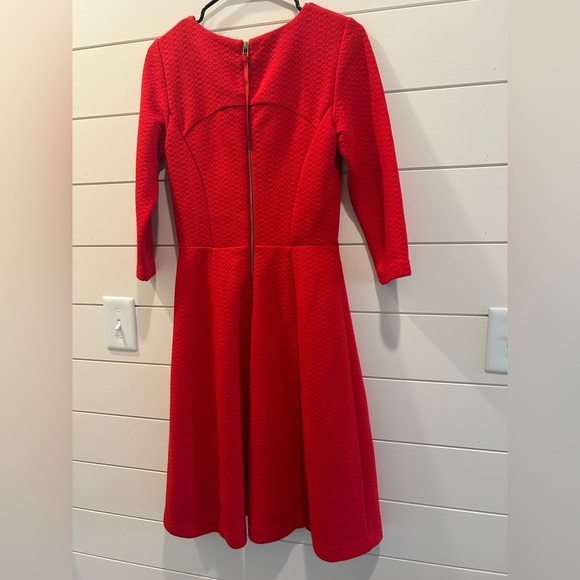 Boden Red Fit and Flare Dress Size 4R - Picture 6 of 7